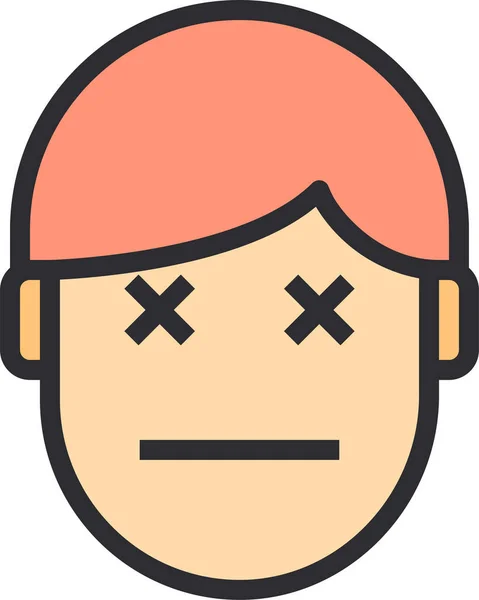 Значок Аватара Емоції Обличчя Заповненому Стилі — стоковий вектор