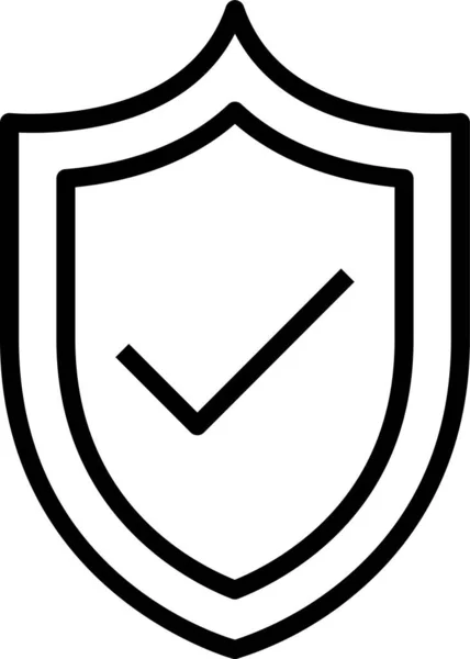 Escudo Seguridad Icono Duradero — Archivo Imágenes Vectoriales