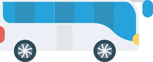 Значок Автомобільного Автобусного Транспорту Плоскому Стилі — стоковий вектор