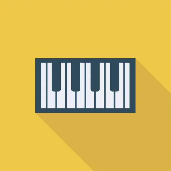 Keyboard Ikone Für Elektronische Instrumente Flachen Stil — Stockvektor