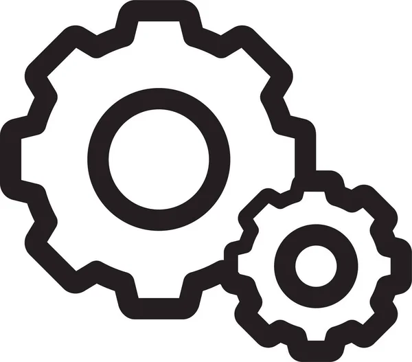 Configuration Gears Setting Icon Outline Style — Stock Vector