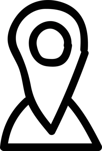 Pijlen Richting Gps Pictogram Omtrek Stijl — Stockvector