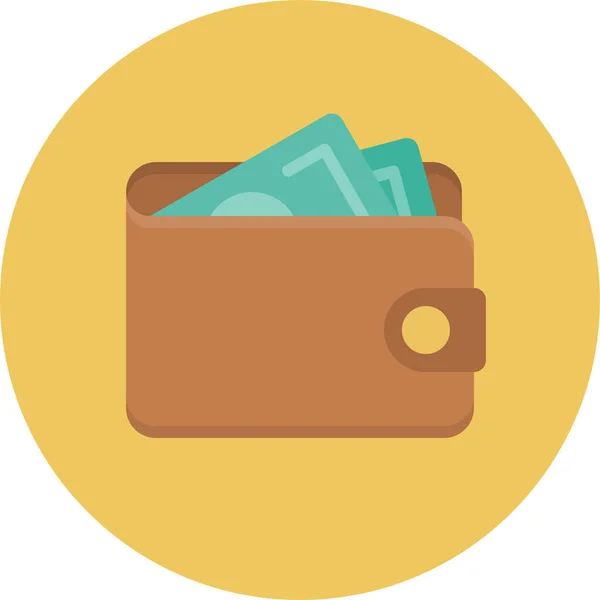 Dinero Efectivo Icono Dinero Estilo Plano — Vector de stock