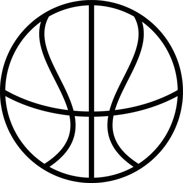 Basketbal Sport Icoon Outline Stijl — Stockvector