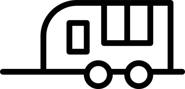 Ikona Přepravy Kontejnerů Automobilů Stylu Osnovy — Stockový vektor