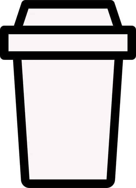 Beverage Coffee Cup Icon Filled Outline Style — Stock Vector