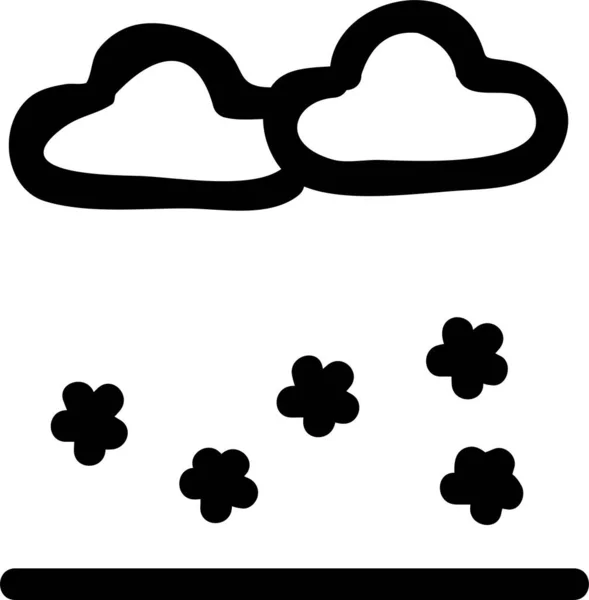 Cloud Dark Nature Icon Handdrawn Style — Stock Vector