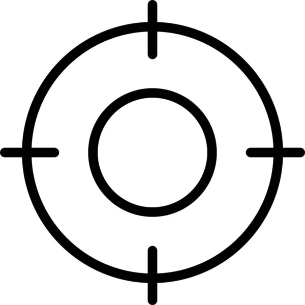 Значок Перехресного Штифта Стрільби Стилі Контурів — стоковий вектор