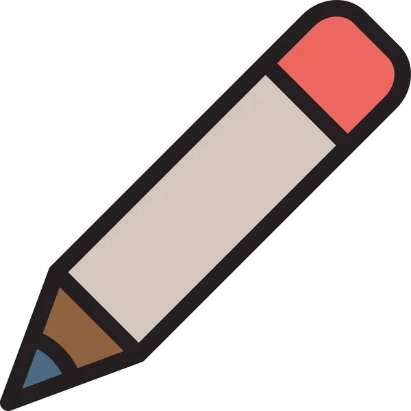 Conception Modifier Icône Crayon Dans Style Contour Rempli — Image vectorielle