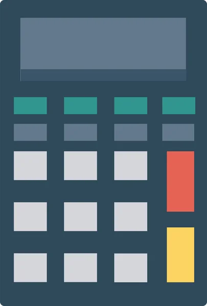 Accounting Business Calculator Pictogram Platte Stijl — Stockvector