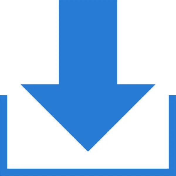 Pfeil Download Mail Symbol Solidem Stil — Stockvektor