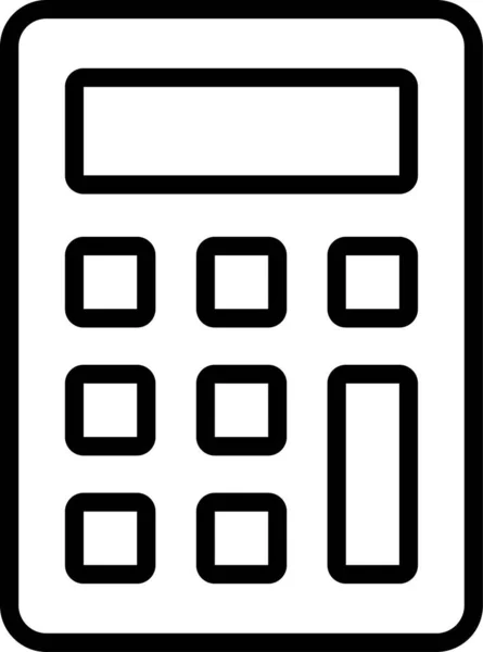 Calculate Buttons Maths Icon Outline Style — Stock Vector
