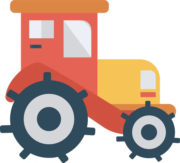 Auto Agricultura Tractor Icono Estilo Plano — Vector de stock