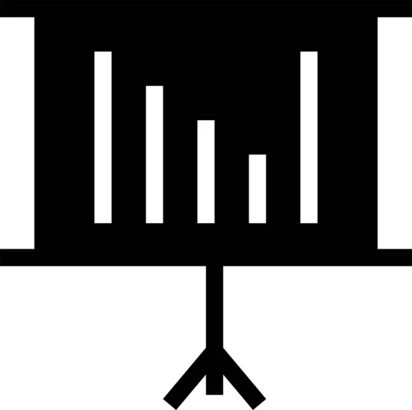 Analytics Bargraph Business Ikone Solidem Stil — Stockvektor