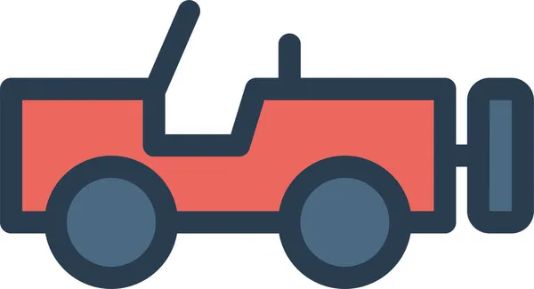 Auto Jeep Ikona Publiczna Stylu Wypełniony Zarys — Wektor stockowy