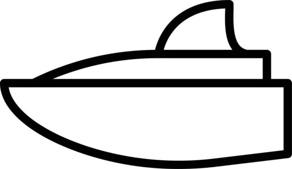 Значок Транспорту Човна Стилі Контур — стоковий вектор