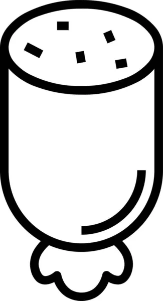 Иконка Мяса Стейка Beaf Стиле Наброска — стоковый вектор