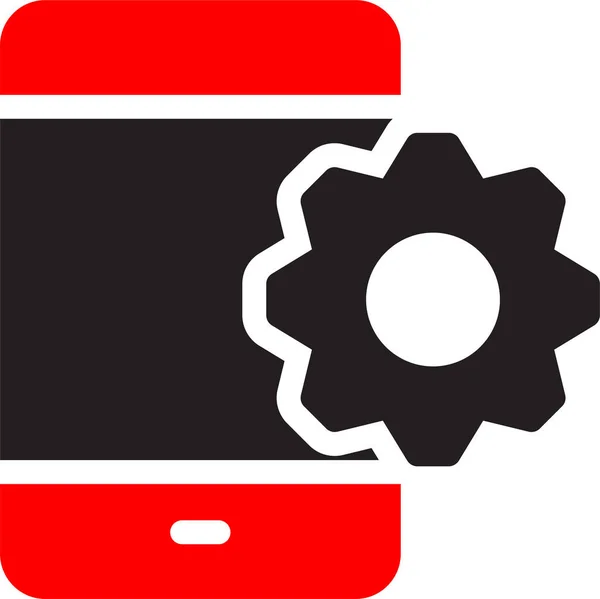 Icône Développement Configurations Téléphone Portable Dans Style Plat — Image vectorielle