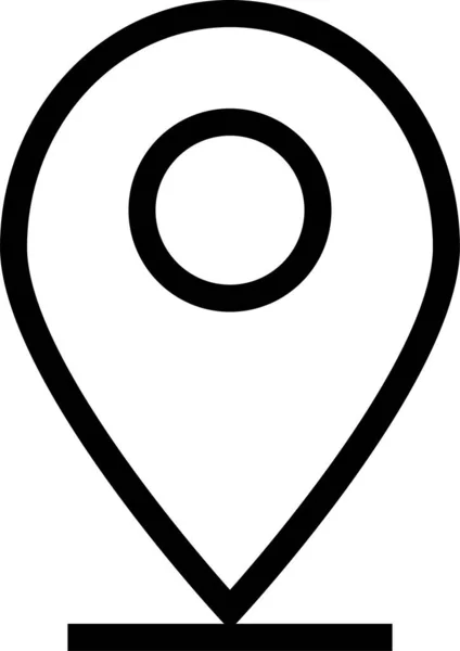 Direction Gps Standort Symbol Outline Stil — Stockvektor