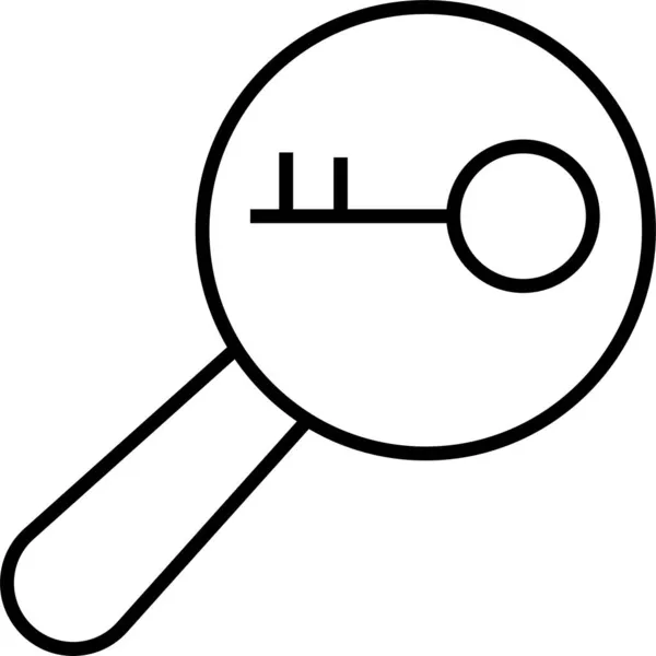 Schlüsselwort Suchsymbol Umrissstil — Stockvektor