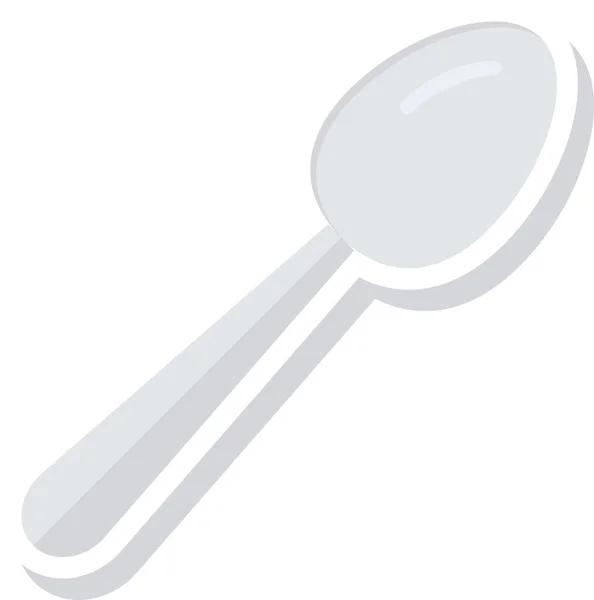 Кухонная Ложка Ложка Икона Плоском Стиле — стоковый вектор