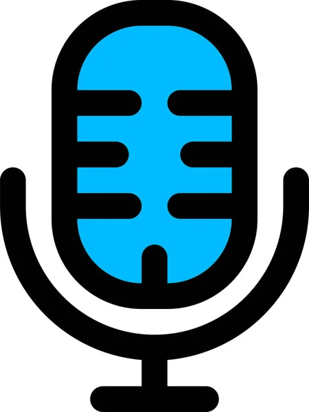 Иконка Голосовой Речи Микрофона Стиле Заполненного Контура — стоковый вектор