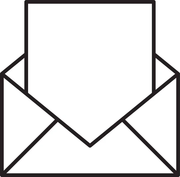 Ícone Carta Envelope Negócios Estilo Esboço —  Vetores de Stock