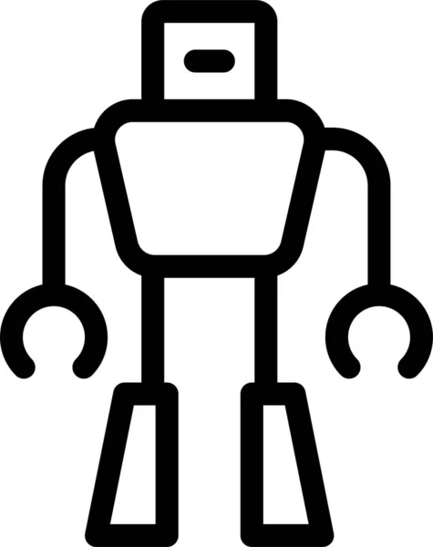 Automatic Machine Robotics Icon Outline Style — Stock Vector