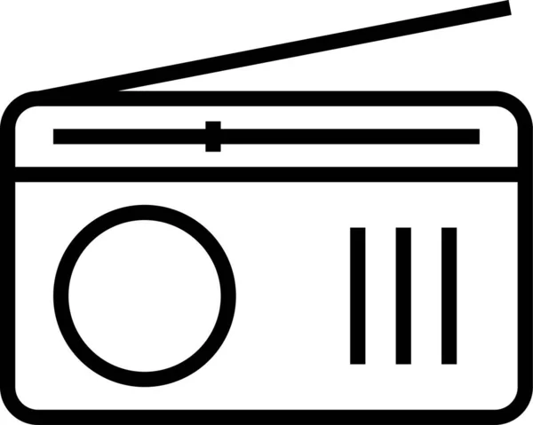 Значок Новин Радіотехнологій Стилі Контур — стоковий вектор
