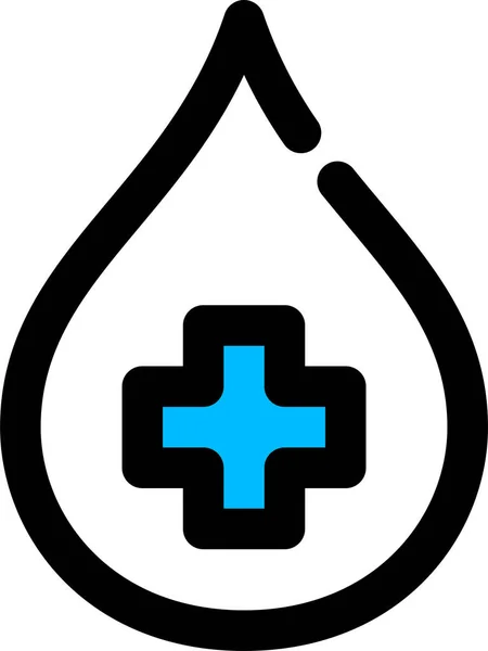 Значок Донорства Крові Контурному Стилі — стоковий вектор
