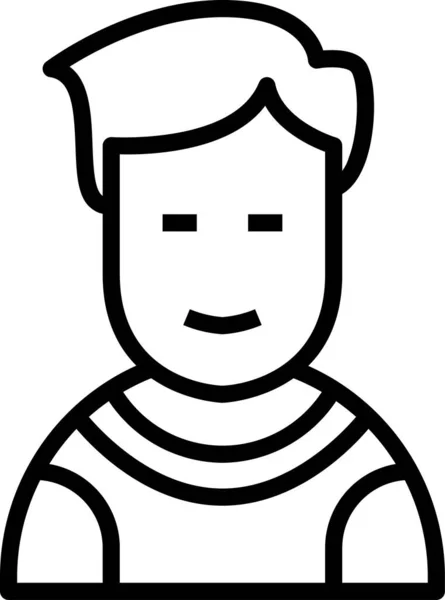 Benutzer Boy Man Icon Outline Style — Stockvektor