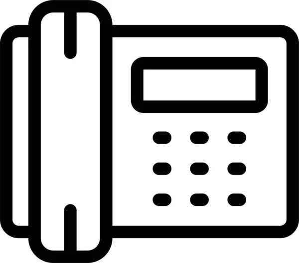 Ikona Telefonu Pevné Linky Stylu Osnovy — Stockový vektor