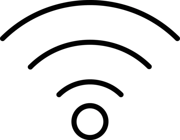 Icona Della Connessione Internet Wifi Stile Contorno — Vettoriale Stock