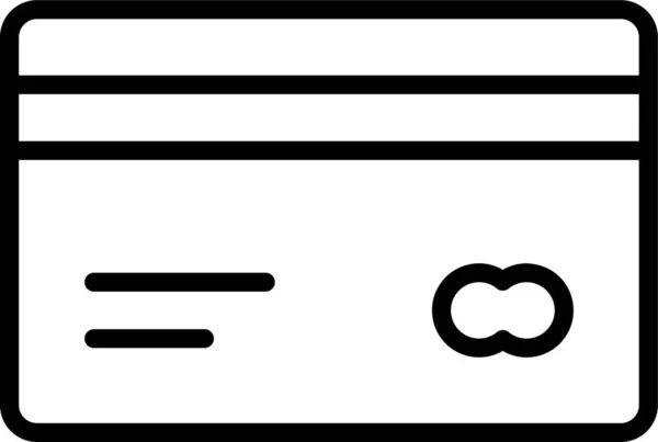Kreditkarten Zahlungssymbol Umriss Stil — Stockvektor