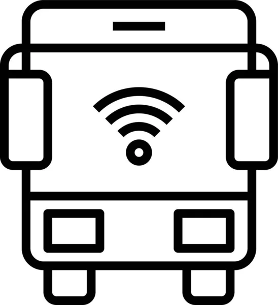 Kostenloses Wifi Transport Symbol Umriss Stil — Stockvektor