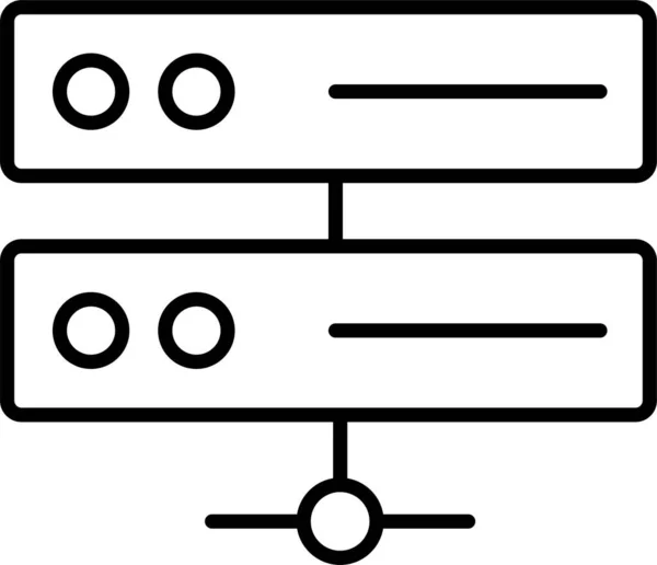 Server Database Opslag Pictogram — Stockvector