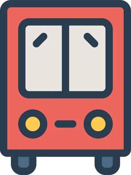 Иконка Авто Автобуса Стиле Заполненного Контура — стоковый вектор