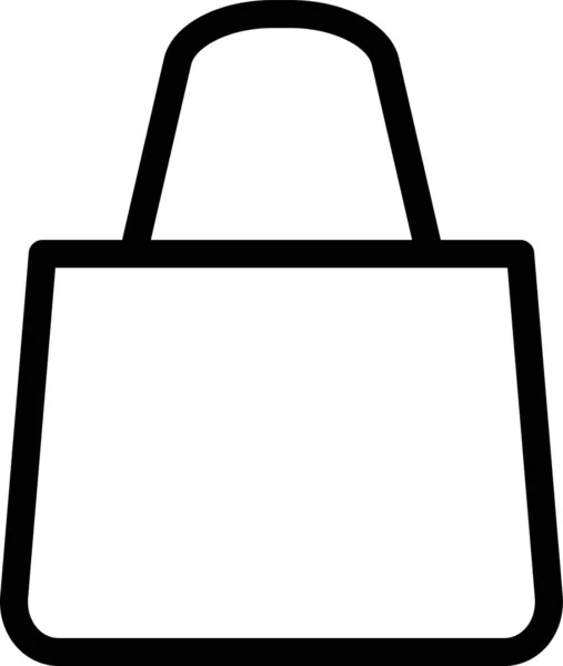 Bolsa Compra Icono Bolso Estilo Esquema — Archivo Imágenes Vectoriales