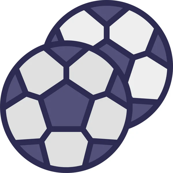 Jalkapallo Pallo Jalkapallo Kuvake — vektorikuva