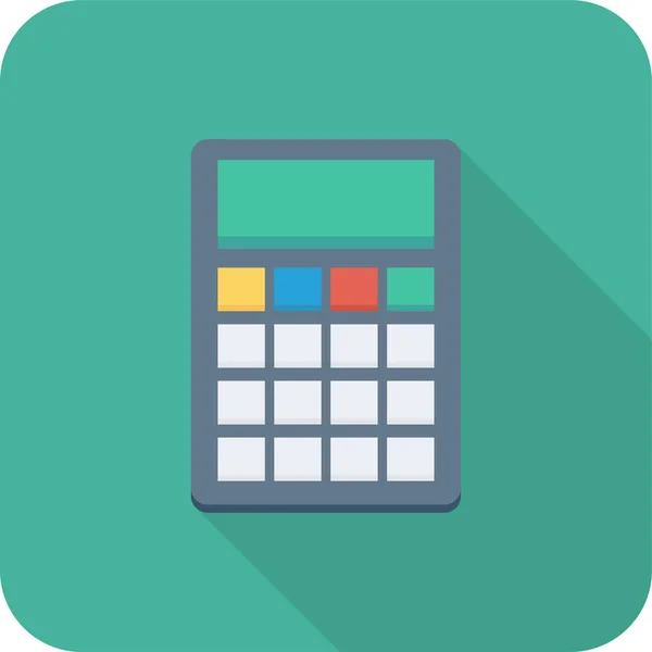 Abacus Comptabilité Calculer Icône Dans Style Ombre Longue — Image vectorielle