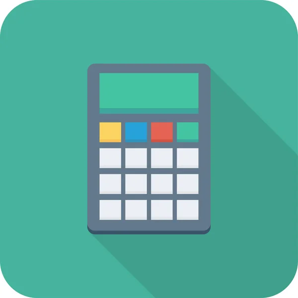 Abacus Contabilidade Calcular Ícone Estilo Long Shadow —  Vetores de Stock