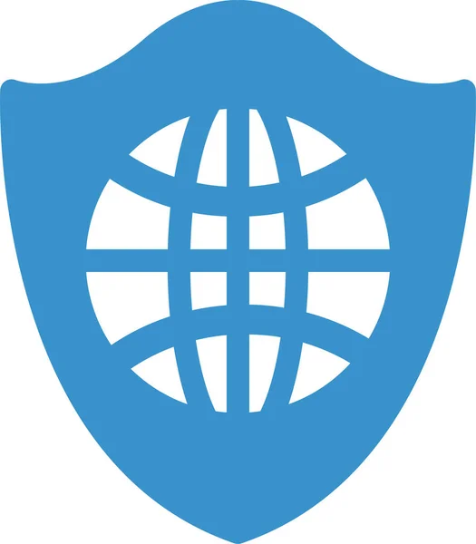 Icono Protección Del Navegador Antivirus Estilo Plano — Archivo Imágenes Vectoriales