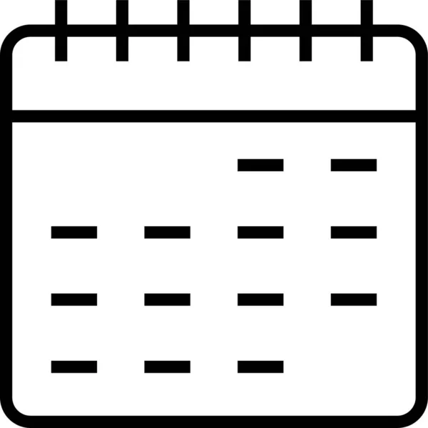 Calendario Data Calendario Icona — Vettoriale Stock