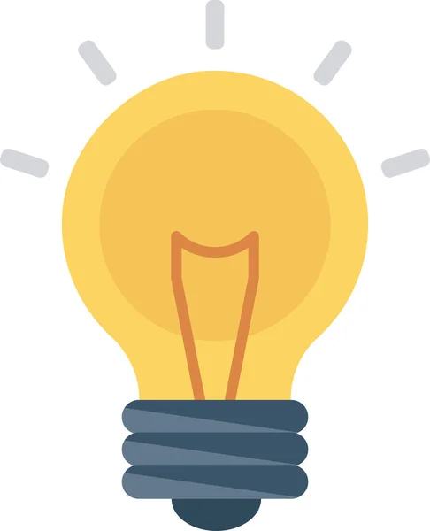 Myšlenka Tvořivosti Žárovky Ikona Plochém Stylu — Stockový vektor
