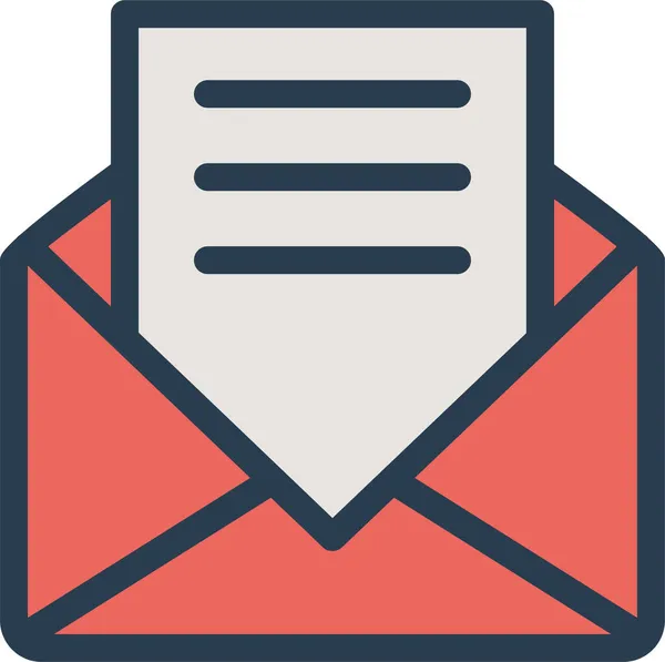 Icono Carta Sobre Correo Electrónico Estilo Esquema Rellenado — Archivo Imágenes Vectoriales