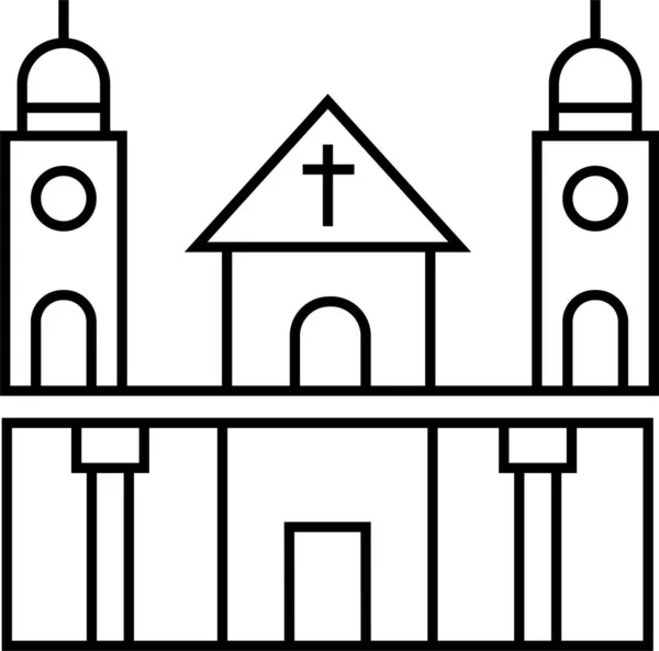建筑风格的波哥大建筑图标 — 图库矢量图片