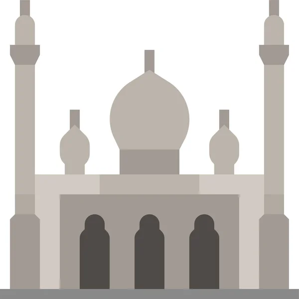 Saleh Mezquita Asiática Icono Ciudad Estilo Plano — Vector de stock