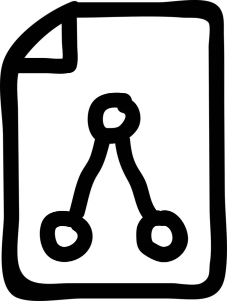 Подключение Экспортировать Файл Значок Стиле Handdrawn — стоковый вектор