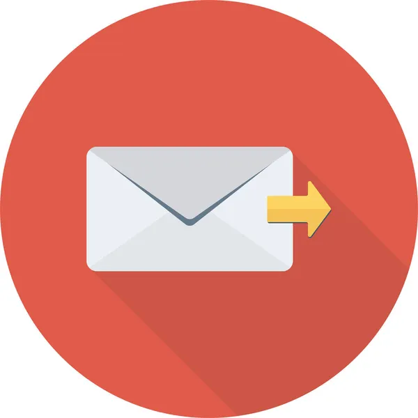 Email Messege Enviar Ícone Estilo Plano — Vetor de Stock