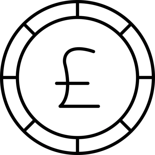 Moneda Moneda Moneda Icono — Vector de stock